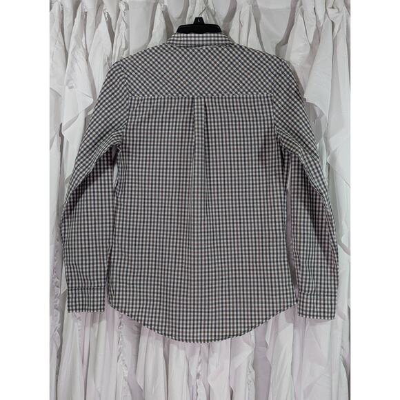 Chef Works Urban Collection Brown/White/Gray Gingham Long Sleeve Womens Size XS - Picture 8 of 10